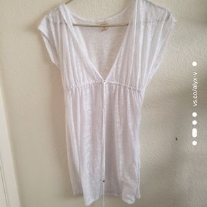 White bathing suit coverup